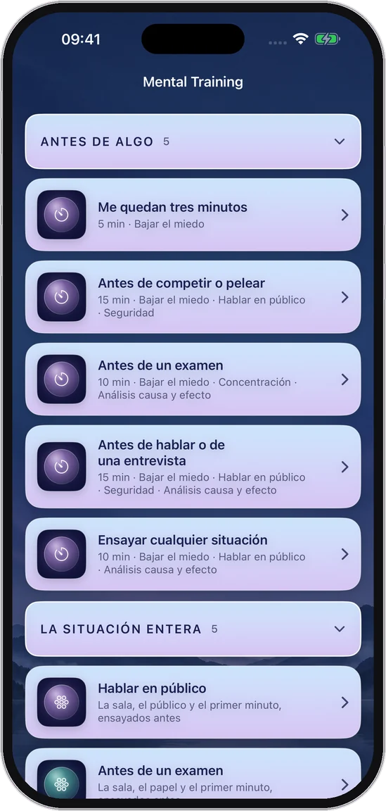 Dieciocho sesiones guiadas